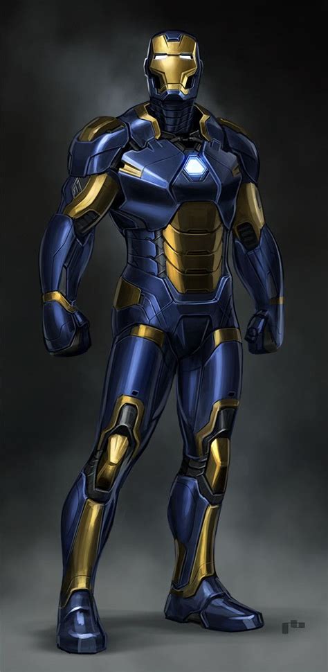 Blue Iron Man Suit