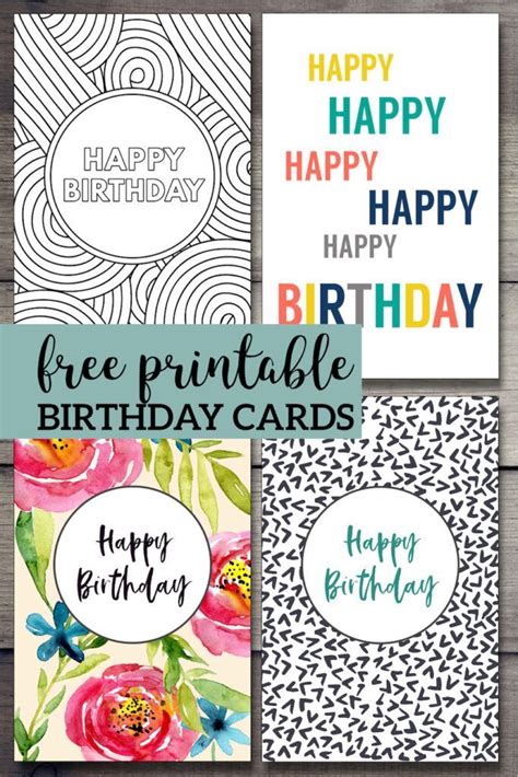 Free Printable Birthday Cards - Paper Trail Design | Free printable ...