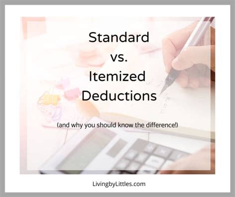 Standard vs. Itemized Deductions - Living by Littles