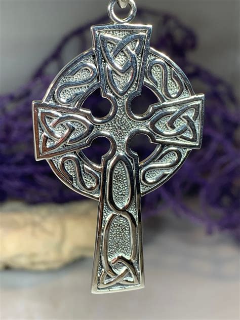 Celtic Cross Necklace, Irish Jewelry, Large Celtic Cross Pendant, First ...