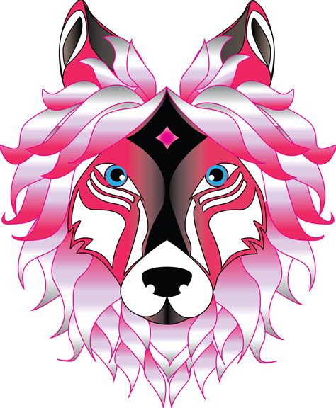 Free Clipart Of A Pink Fox