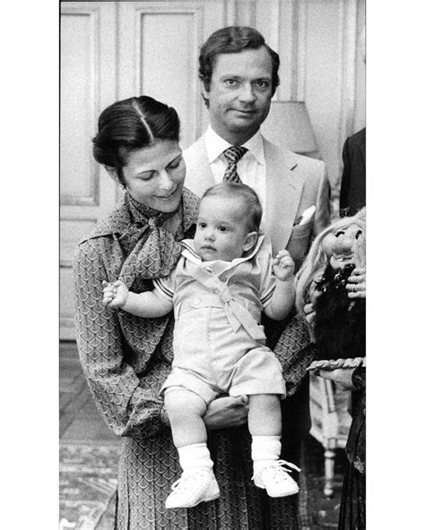 King Carl Gustaf and his wife Queen Silvia with their son Prince Carl Philip of Sweden.# ...