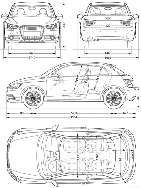 The Blueprintscom Blueprints > Cars Audi A1 2010 | Audi, Araba, Otomobil