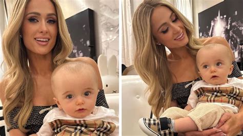 Paris Hilton’s baby son Phoenix trolled on social media over the shape ...