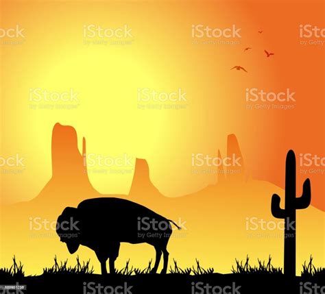 Bison Silhouette Stock Illustration - Download Image Now - American ...