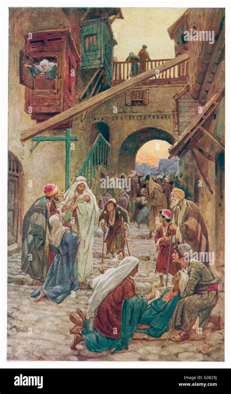 Jesus heals at Capernaum, on the sea of Galilee Stock Photo - Alamy