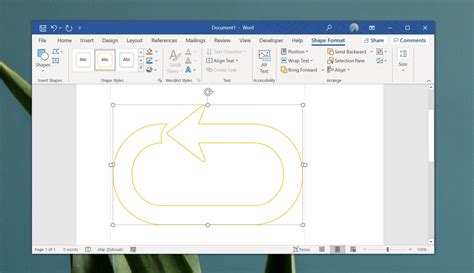 How to add a custom shape to Microsoft Word 365