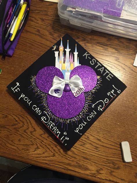 K-State graduation cap with a Disney theme | Disney graduation cap ...