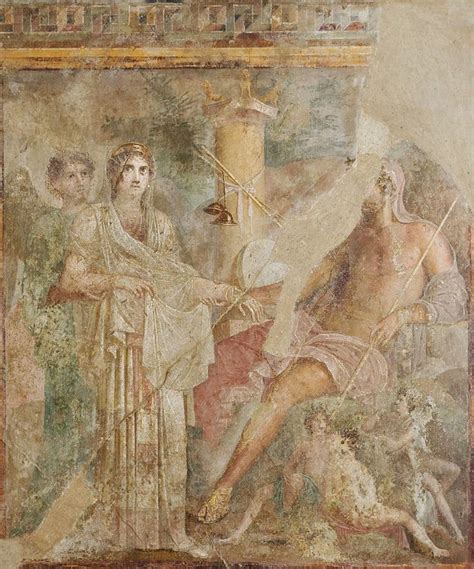 Fresco depicting the wedding of Zeus and Hera in the atrium of the House of the Tragic Poet in ...