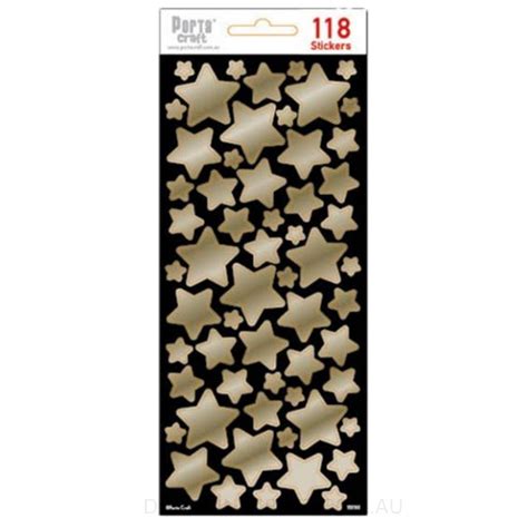 Gold Star Reward Stickers - Assorted Sizes 118pk - Discount Craft