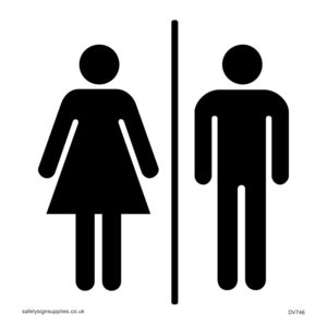 male & female toilet symbols only - toilet door sign from Safety Sign Supplies