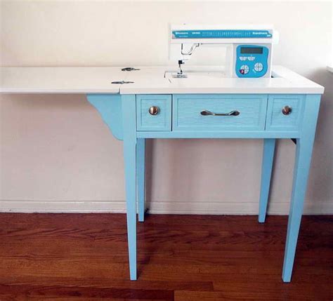 IKEA Sewing Table With Wood Flooring (With images) | Sewing table, Old ...