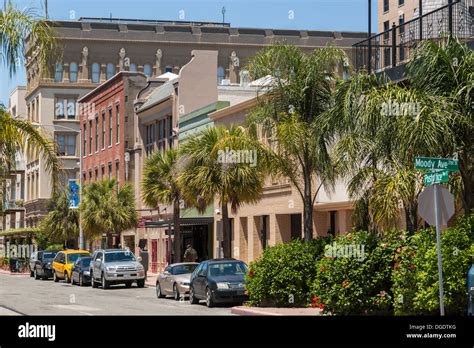 Buildings in Galveston Historic District Texas USA Stock Photo - Alamy