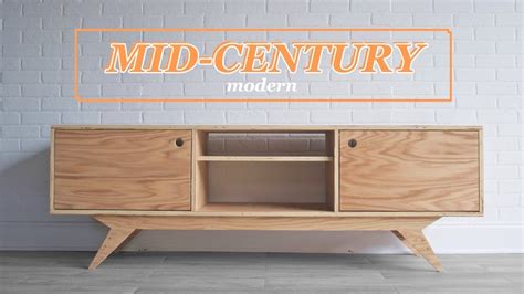 DIY Mid-Century Modern Media Console | #Woodworking - YouTube