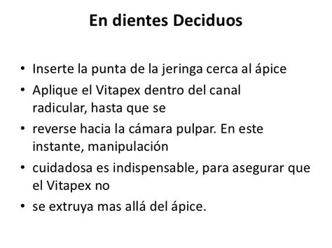 Vitapex indicaciones