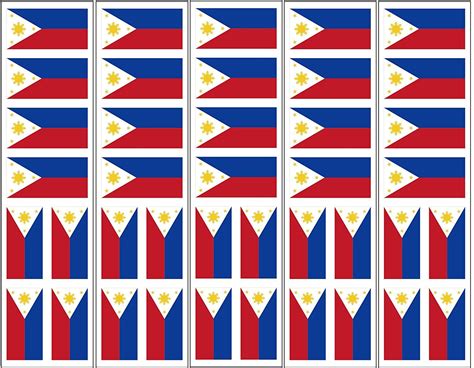 40 Removable Stickers: Philippines Flag Philippine Party - Etsy