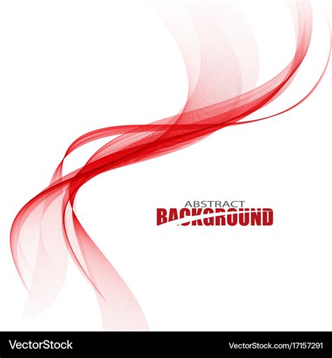 Abstract red wave Royalty Free Vector Image - VectorStock