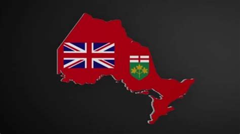 Ontario - Canada Province Border Map Int... | Stock Video | Pond5