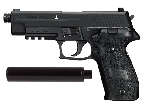 SIG Sauer P226 CO2 Pellet Pistol Suppressor Kit, Black. Air gun