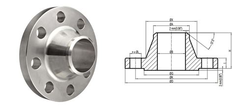 Stainless Steel Weld Neck Flange And ASTM A182 Gr F316/ F304 WNRF Flanges