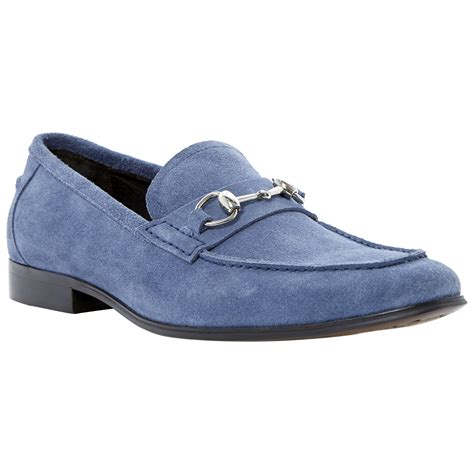 Dune Adventure Suede Snaffle Loafers in Blue for Men | Lyst