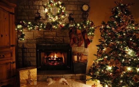 Christmas Fireplace HD Wallpapers - Wallpaper Cave