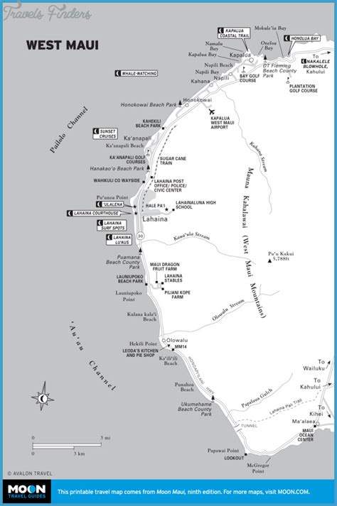 Maui Hiking Trails Map - TravelsFinders.Com