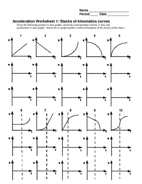 Distance Vs Time Graph Worksheet