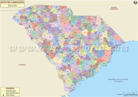 South Carolina Zip Code Map, South Carolina Postal Code | Maps Maker | Zip code map, Map, South ...