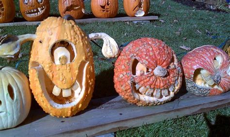 Ugly Bumpy Pumpkins - Spooky Carving Ideas