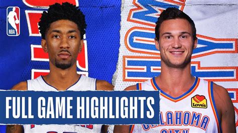 PISTONS at THUNDER | FULL GAME HIGHLIGHTS | February 7, 2020 - YouTube