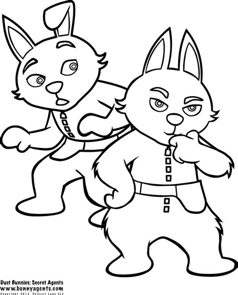 Coloring Pages | Dust Bunnies: Secret Agents