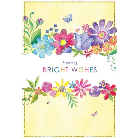 Boho Flowers Get Well Card Pictura USA Greeting