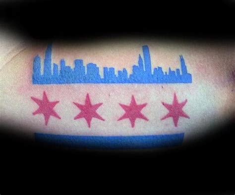 50 Crazy Chicago Flag Tattoo Designs for Men [2023 Guide]