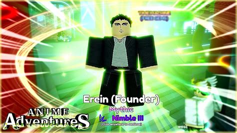 I Got NEW EREN FOUNDER (Evolved) MYTHIC In Anime Adventures! #1 STRONGEST MYTHICAL! Roblox - YouTube