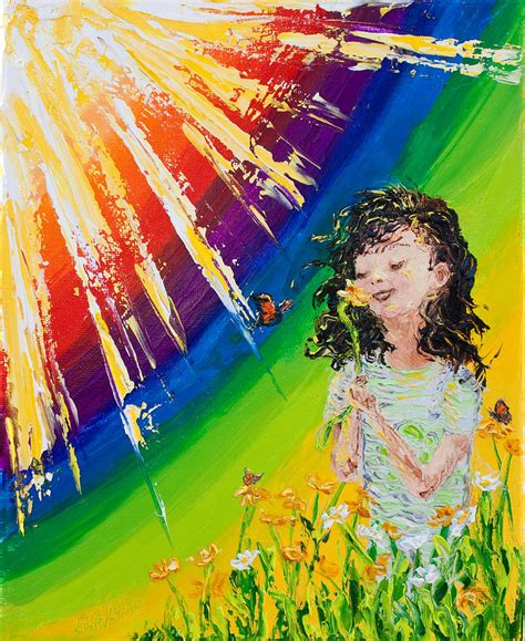 Sunshine Rainbow Painting by Cynthia Christine - Fine Art America