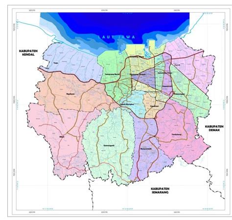 Administrations Map of Semarang | Download Scientific Diagram