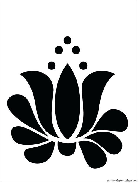 lotus stencil pencil and in color free printable flower stencils 7 Stencil Templates, Stencil ...