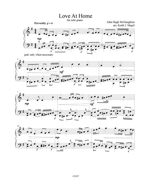 Love At Home Sheet Music | John Hugh McNaughton | Piano Solo