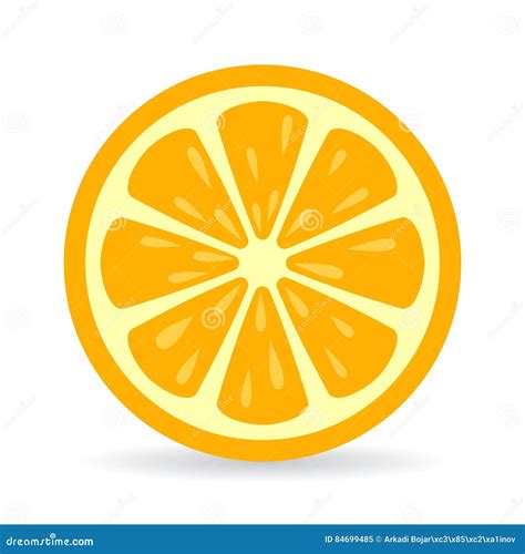 Orange slice vector icon stock vector. Illustration of minimalistic - 84699485