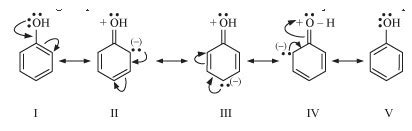 Draw the resonance structure for the compound C6H5OH . Show the ...