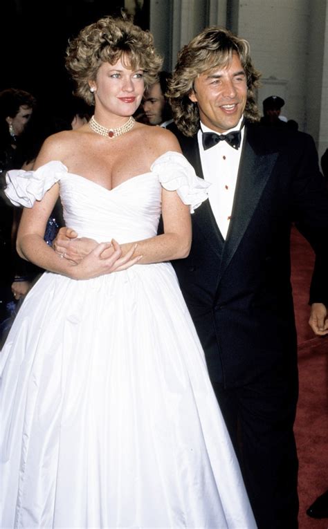 Melanie Griffith & Don Johnson from Throwback: Couples at the Oscars ...