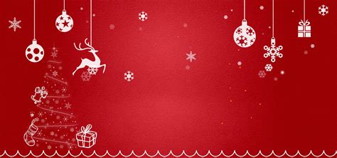 Christmas Festive Banner Red Background, Wallpaper, Christmas ...