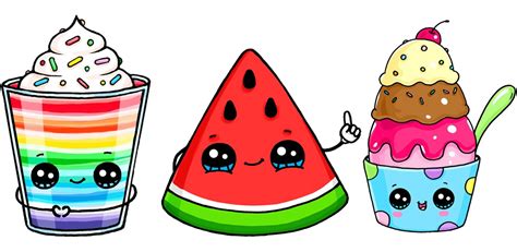 Easy Cute Food Drawings