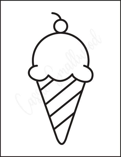 10 Cute Printable Ice Cream Templates - Cassie Smallwood | Hey! Review Food