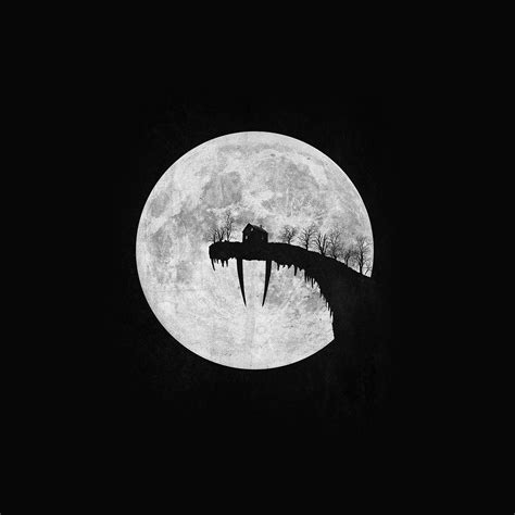 I Love Papers | au63-tusk-moon-poster-illustration-art-dark-bw