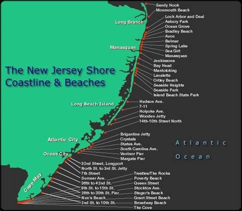 New Jersey Beaches Map Jersey Shore Map - vrogue.co