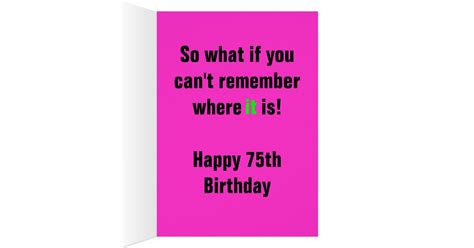 Funny 75th Birthday Card for Women | Zazzle.com