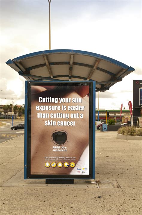 Outdoor ad: SunSmart Cancer Council Western Australia: Cut Out