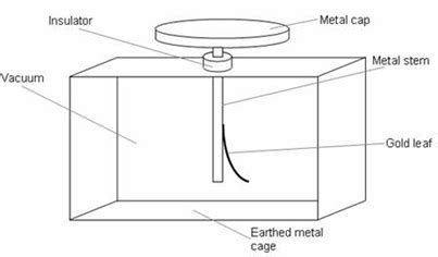 What is an electroscope? Draw a labelled diagram of an electroscope and explain its